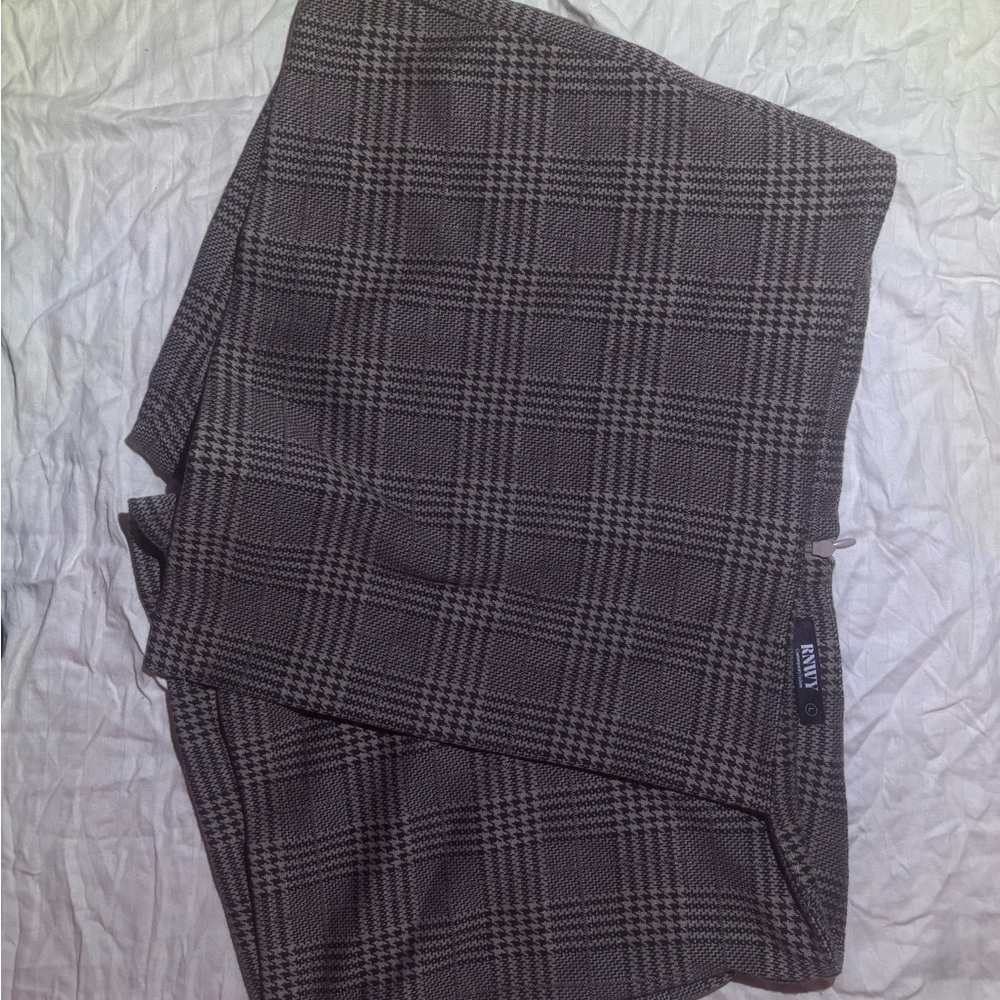 Zara Charcoal Checkered Skirt